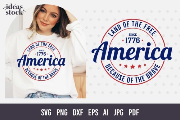 4th of July American 1776 Graphics for T-Shirt Designs