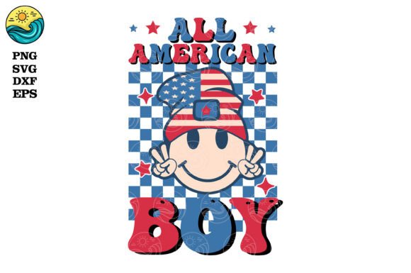 All American Boy USA Graphics for T-Shirt Designs