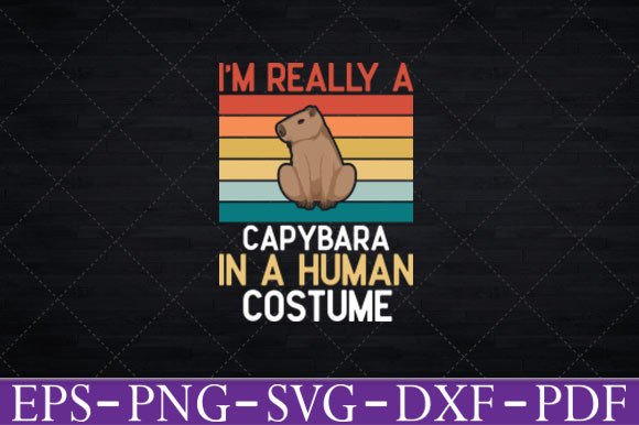 Capybara Costume Graphics in T-Shirt Designs
