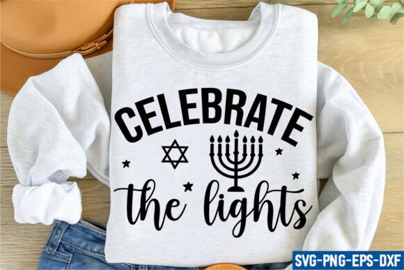 Celebrate the Lights SVG: Graphics & T-Shirt Designs