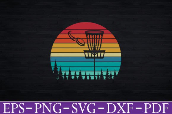 Disc Golf Retro Heart Shape Graphic for T-Shirt