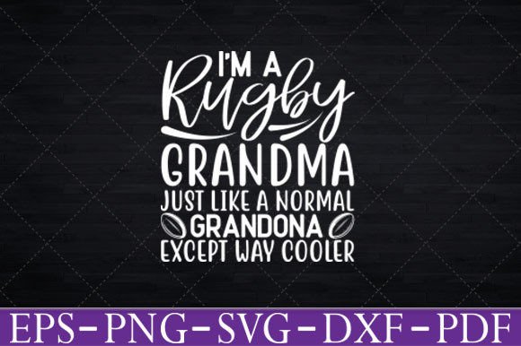 Funny Rugby Grandma Svg for Graphics & T-Shirt Designs