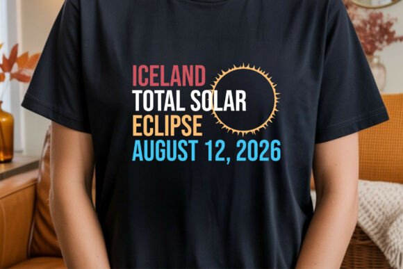 Iceland Eclipse 2026 Graphics & T-Shirt Designs
