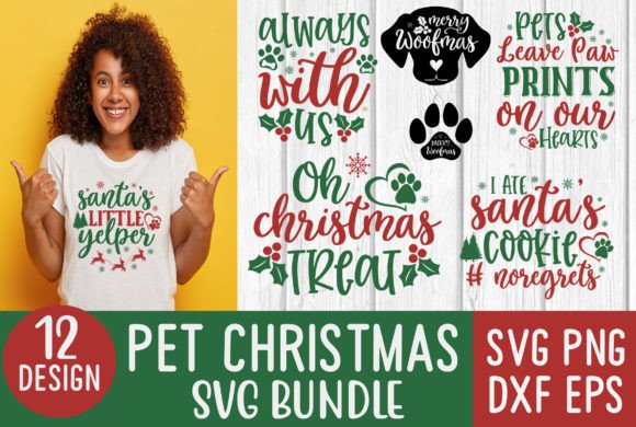 Pet Christmas SVG Bundle: Graphics & T-Shirt Designs