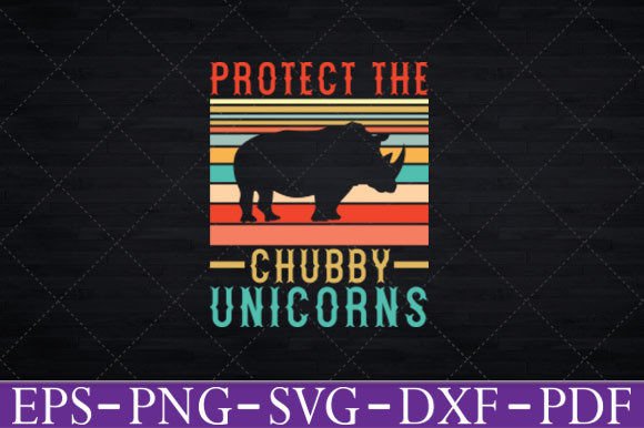 Save the Rhino T-Shirt Design: Rhinos Are Just Chubby