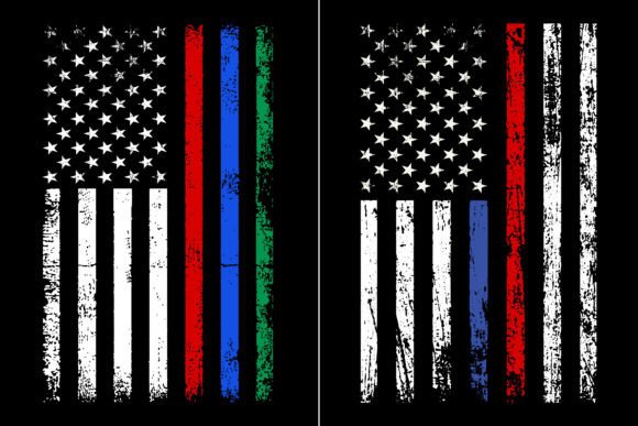 Thin Red, Blue, Green Line Flag Design: A Graphics & T-Shirt Review