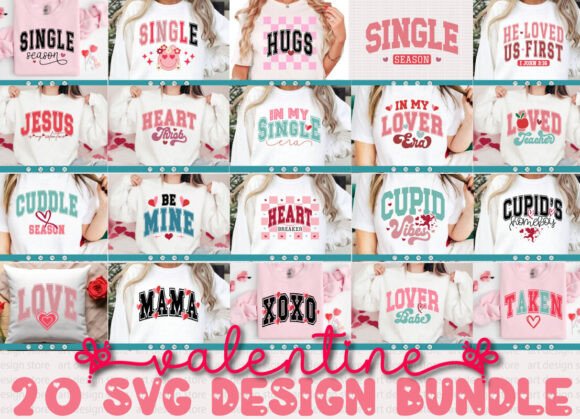 Valentine SVG Varsity Bundle: Graphics & T-Shirt Design Review