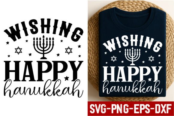 Wishing Happy Hanukkah SVG: Warm Graphics for T-Shirt Designs